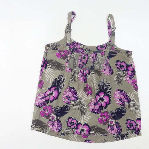M&Co Women's Multicoloured Floral Camisole Tank Size 10