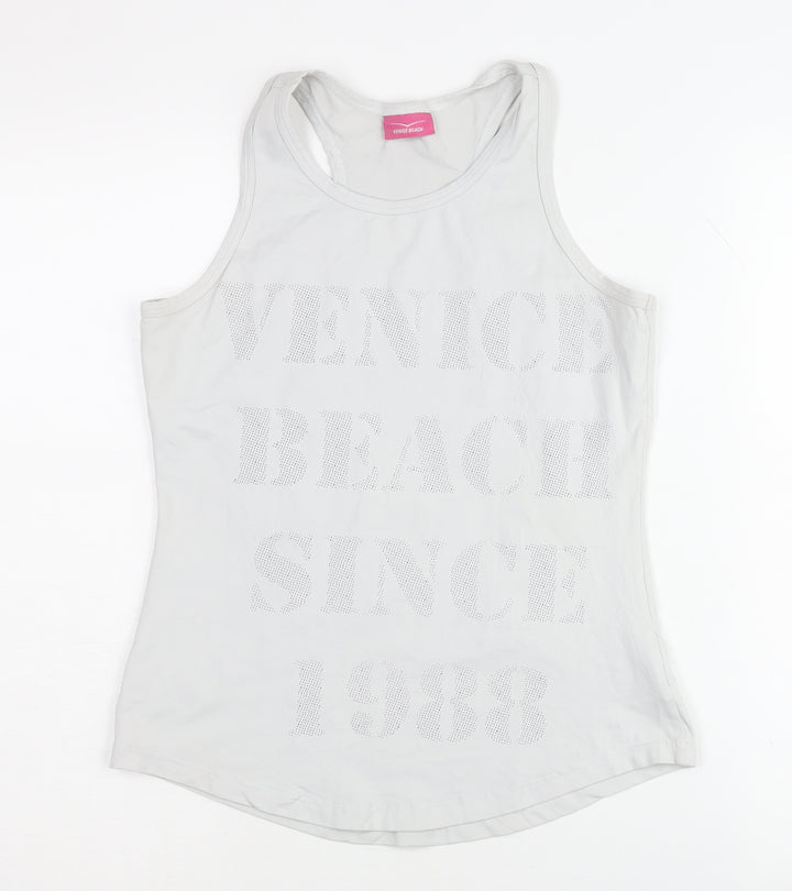 Venice Beach Women's White Tank M Gym Top
