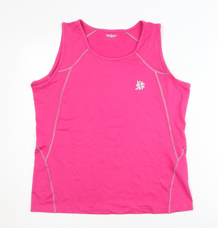SHAMP Women's Pink Tank Top Medium for Gym or Running