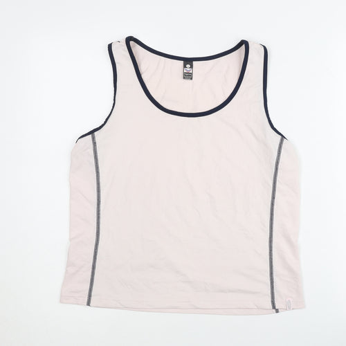 Trigema Women's White Tank Top L Scoop Neck
