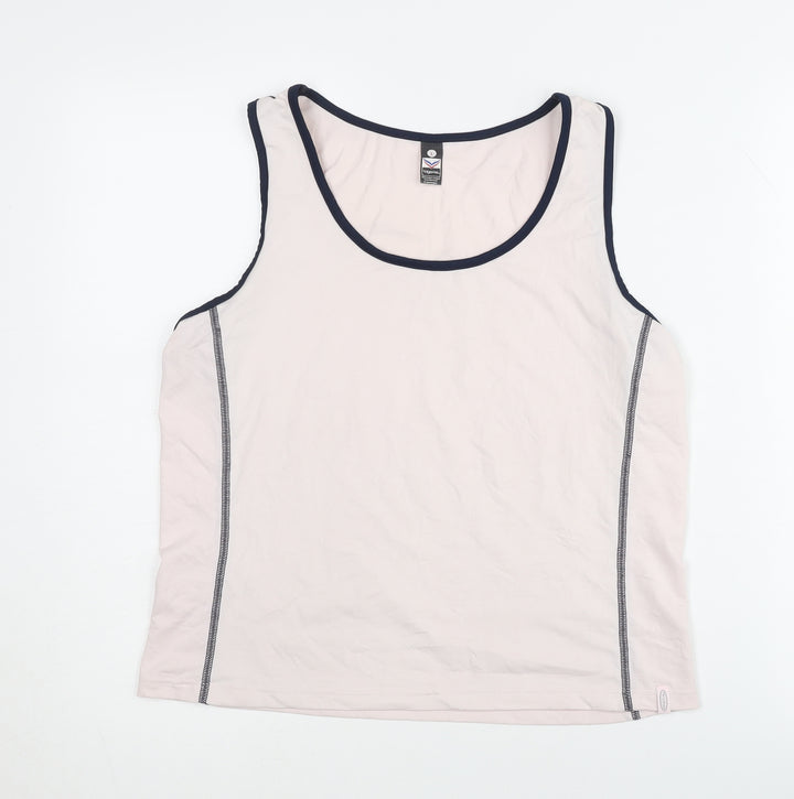 Trigema Women's White Tank Top L Scoop Neck