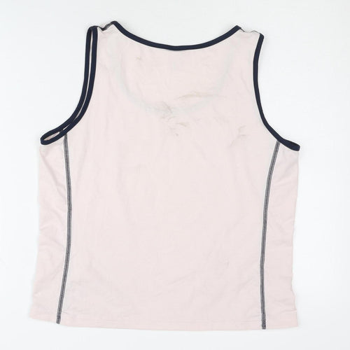 Trigema Women's White Tank Top L Scoop Neck