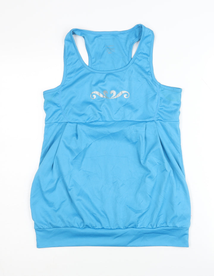 e-nution Women's Blue Racerback Tank Top, Size L