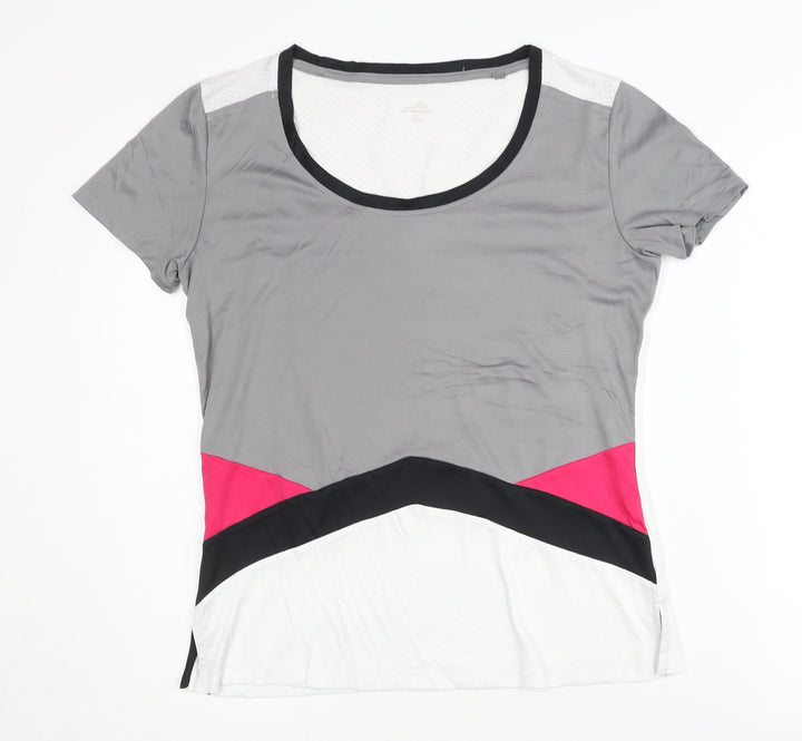 Active Touch Women's Colourblock T-Shirt, Size S, Grey/Pink