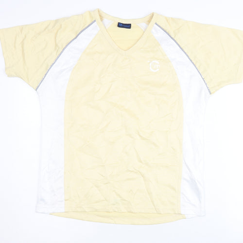 Movement Session Unisex Yellow Activewear T-Shirt Sz 16