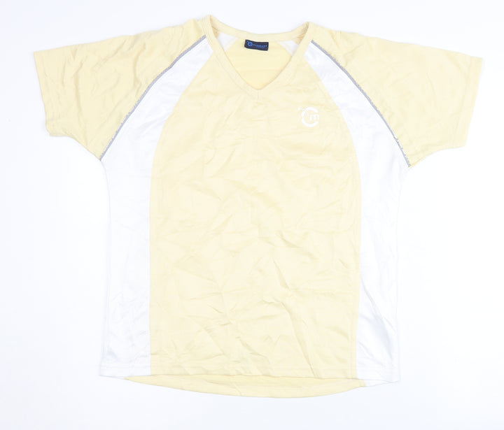 Movement Session Unisex Yellow Activewear T-Shirt Sz 16