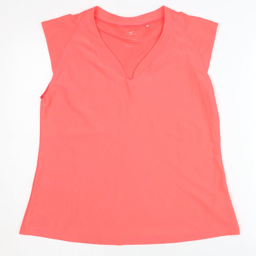 Venice Beach Women's Pink V-Neck Sleeveless T-Shirt