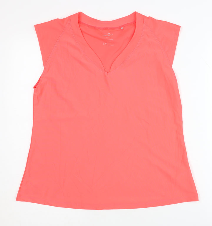 Venice Beach Women's Pink V-Neck Sleeveless T-Shirt