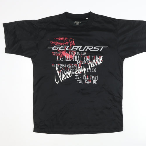 Asics Men's Black Graphic Jersey T-Shirt S