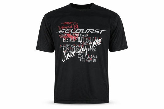 Front view of Asics Men's Black Graphic Jersey T-Shirt S