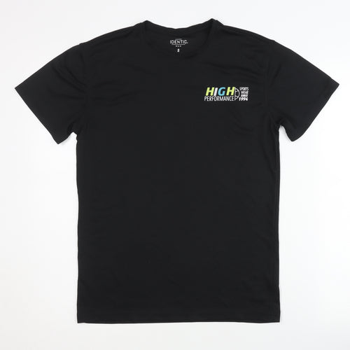 Identic Men's Black S Pullover T-Shirt