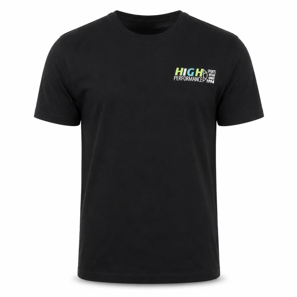Front view of Identic Men's Black S Pullover T-Shirt