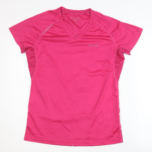 Equipe Sport Women's Pink V-Neck Jersey T-Shirt L