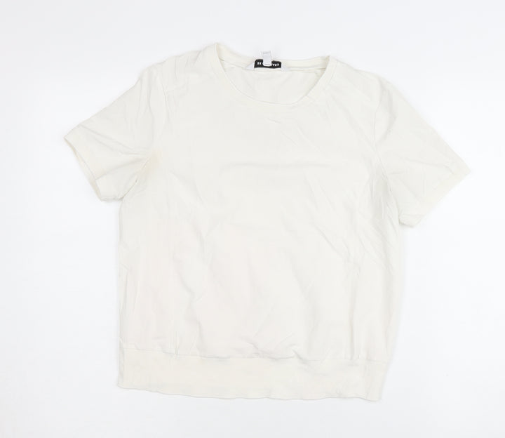 BR STANDARD Women's White T-Shirt, 2XS, Classic Crew Neck