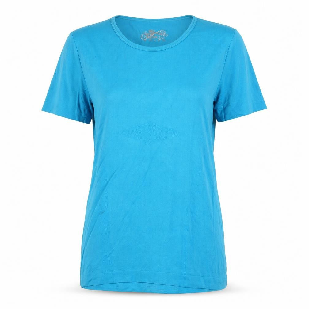 Front view of Sport Tech Blue unisex t-shirt, size 12
