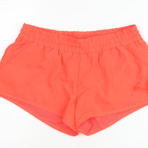 Puma Women's Orange Athletic Shorts Size 10
