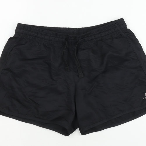 Decathlon Girls Black Athletic Shorts 12-13Y Quick Dry
