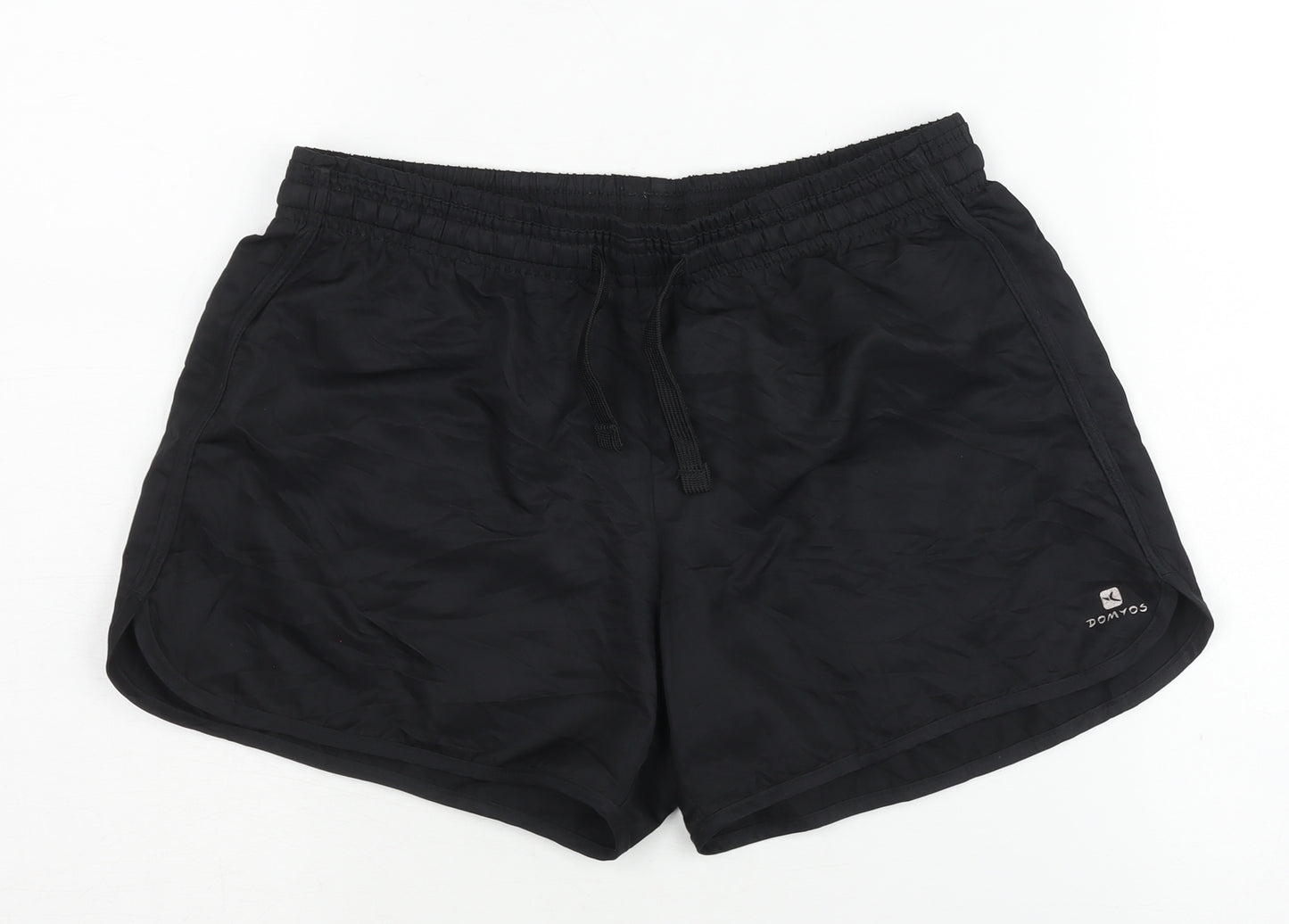 Decathlon Girls Black Athletic Shorts 12-13Y Quick Dry