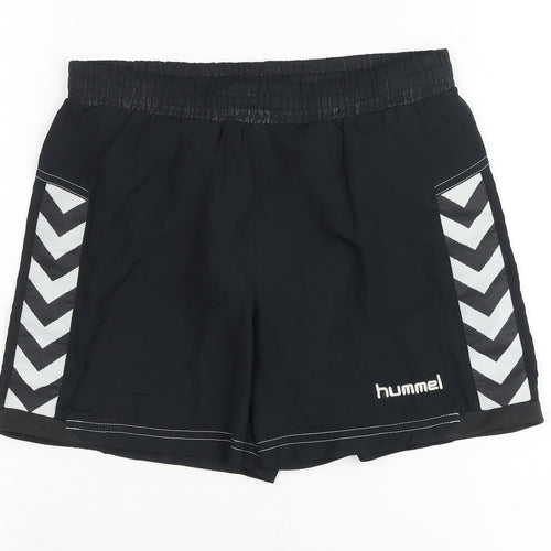 Hummel Boys Black Athletic Shorts, Size 8, Gym & Training