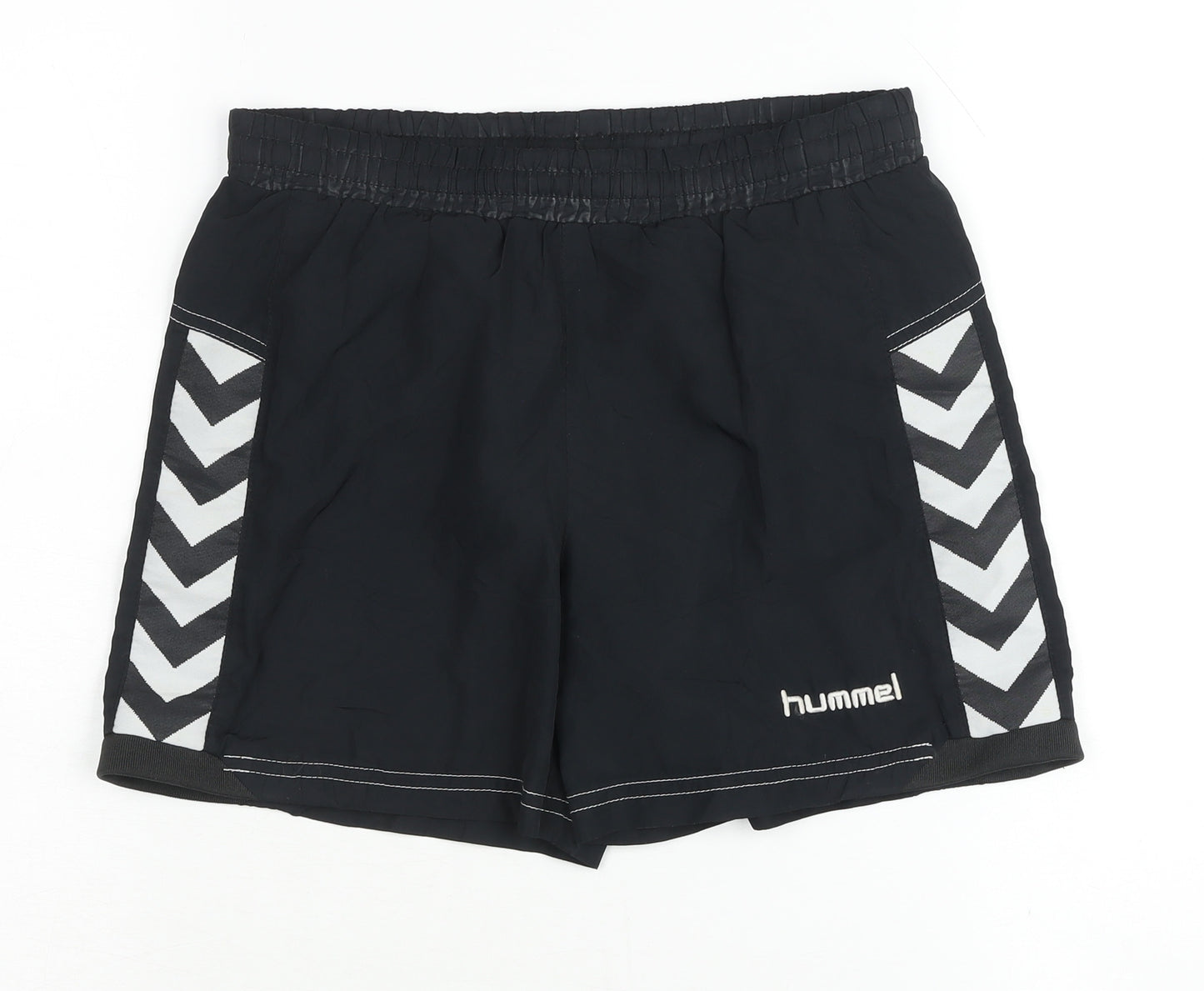 Hummel Boys Black Athletic Shorts, Size 8, Gym & Training