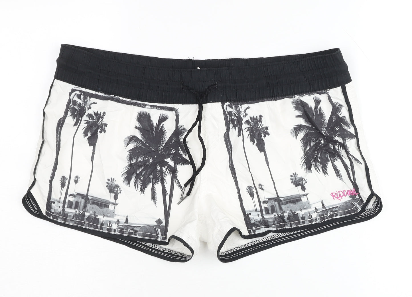 Rip Curl Women's Beach Shorts, Black/White M, Tropical Style