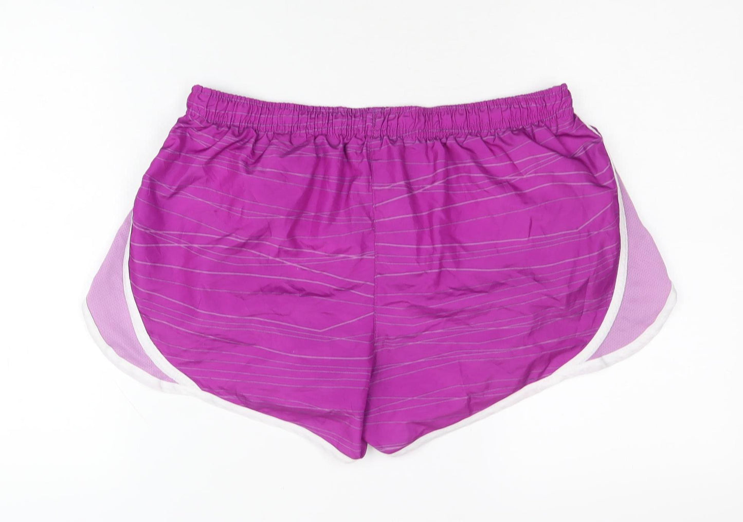 PONY Women's Purple Athletic Shorts L Striped