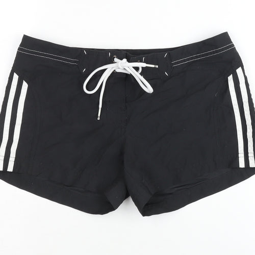 Adidas Women's Black Athletic Shorts S, Drawstring, Polyester