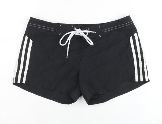 Adidas Women's Black Athletic Shorts S, Drawstring, Polyester