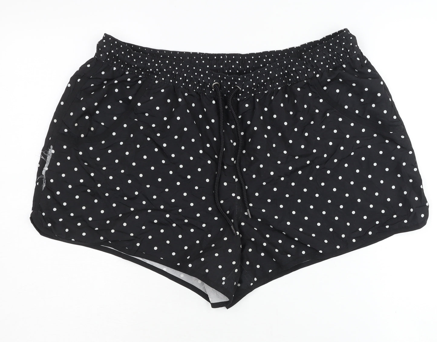 Gina Benotti Women's Black Polka Dot Athletic Shorts Size 16