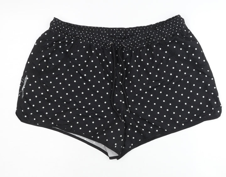 Gina Benotti Women's Black Polka Dot Athletic Shorts Size 16