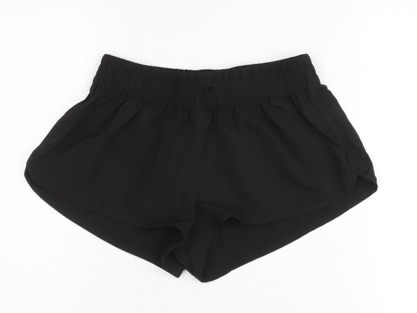 Women's Black Athletic Shorts, Size 6, Elastic Waist