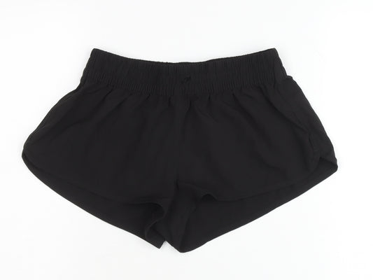 Women's Black Athletic Shorts, Size 6, Elastic Waist