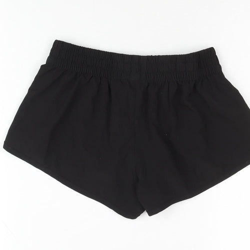 Women's Black Athletic Shorts, Size 6, Elastic Waist