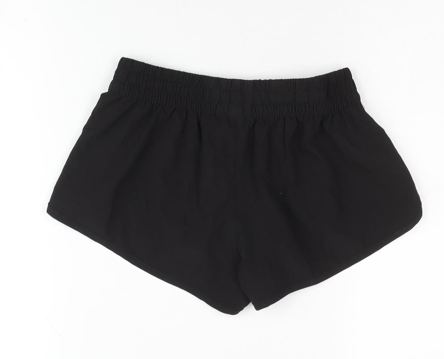 Women's Black Athletic Shorts, Size 6, Elastic Waist