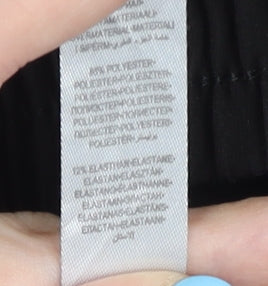 Women's Black Athletic Shorts, Size 6, Elastic Waist