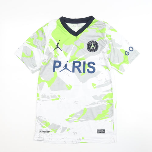 Nike PSG Away Shirt Childrens White Number 30 Short Sleeves