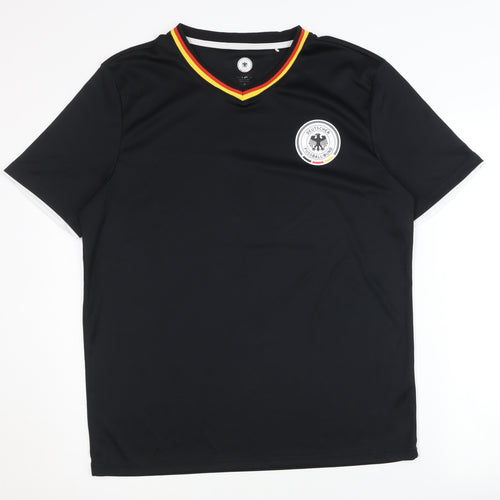 DFB Men's Black Home Shirt - Medium, Short Sleeves