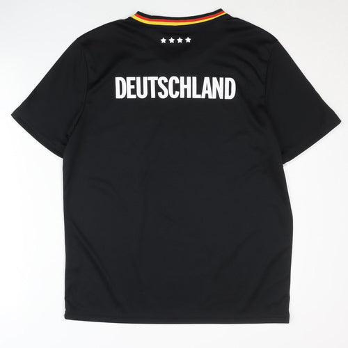 DFB Men's Black Home Shirt - Medium, Short Sleeves