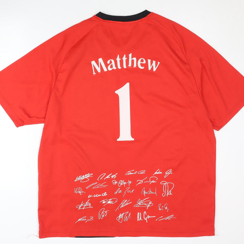 DFB Signed Red Home Football Shirt - Adults L/XL, Short Sleeve