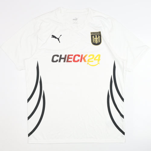 Puma Men's White Deutschland Football Shirt - Size L
