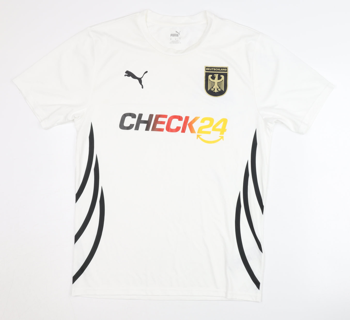 Puma Adult White Football Shirt Medium - Excellent Condition