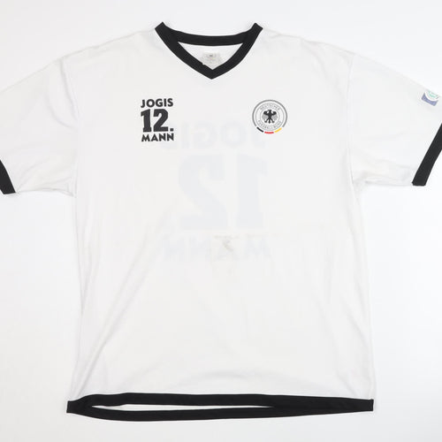 DFB Large White Adult Football Shirt Jogis 12. Man Short Sleeves