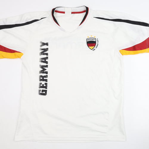 Germany Home Shirt World Cup 2006 Adults XL White Short Sleeves