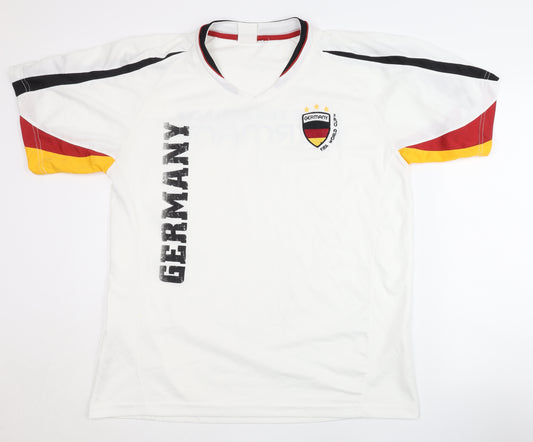 Germany Home Shirt World Cup 2006 Adults XL White Short Sleeves