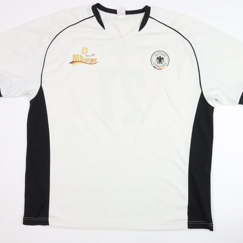 DFB Adults White Home Football Shirt XL/XXL Short Sleeves