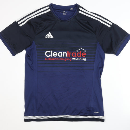 Adidas Men's Blue Training Shirt - Large