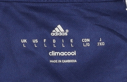 Adidas Men's Blue Training Shirt - Large