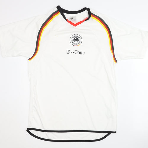 DFB Adult Medium White Short Sleeve Home Football Shirt