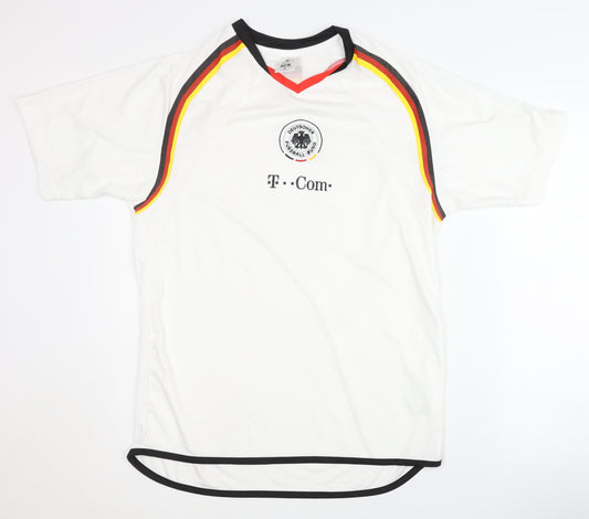 DFB Adult Medium White Short Sleeve Home Football Shirt