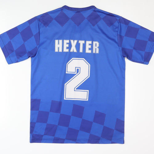 XS Blue Croatian Checkerboard Football Shirt, Hexter 2